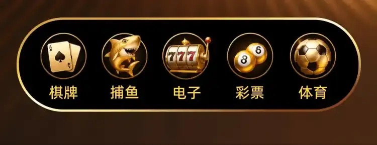 棋牌、捕鱼、电子、彩票、体育